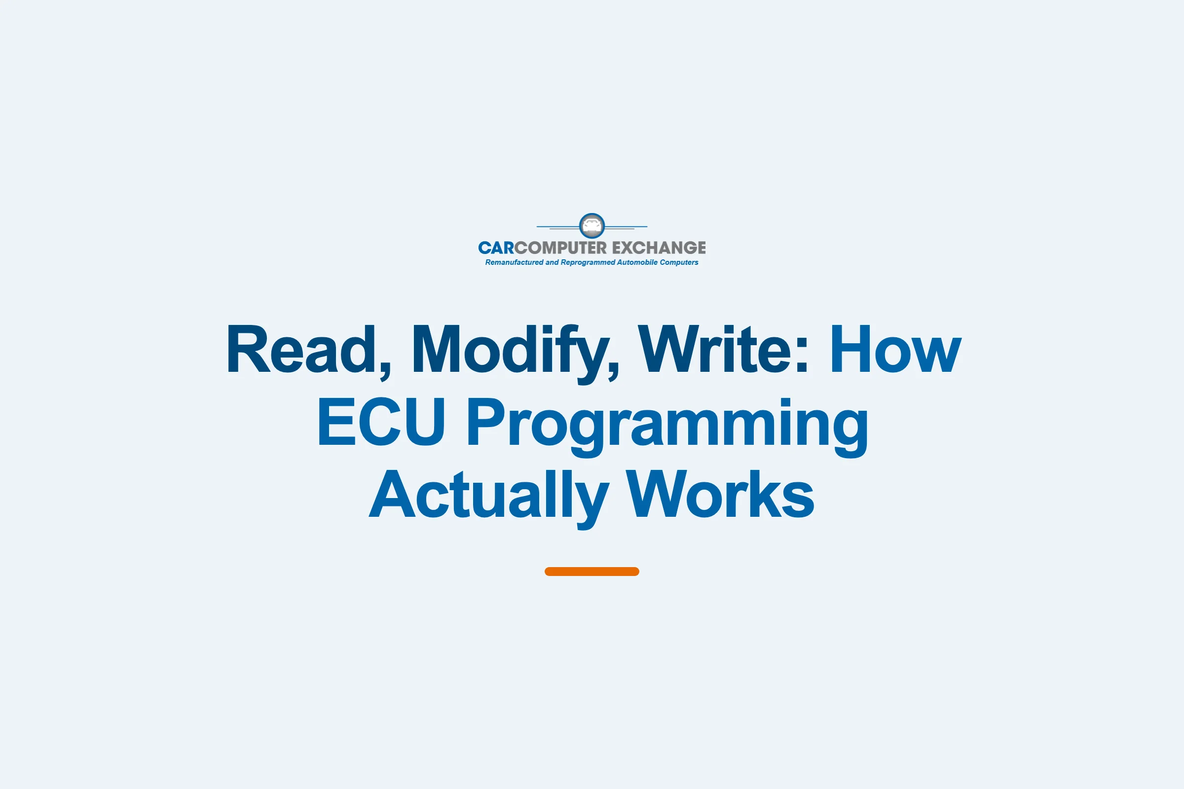 Guide graphic: how ECU programming works, from read to modify to write
