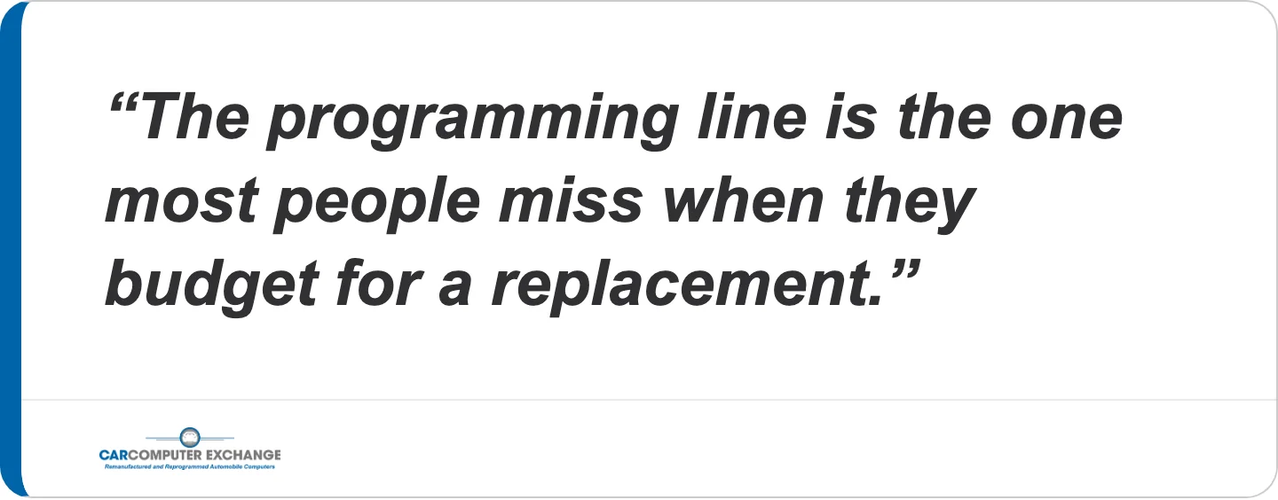 Pull quote: the programming line is the one most people miss when they budget for a replacement