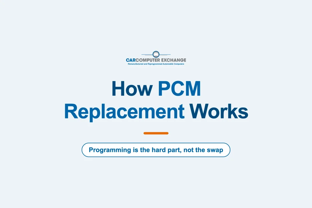 How PCM replacement works: programming is the hard part, not the swap